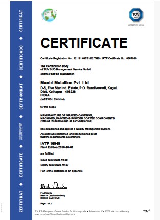 ISO 14001 Certificate